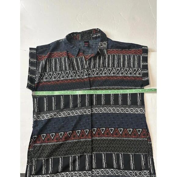 Bongo Women's Blouse Aztec Geometric BOHO Sleeveless Size S - Picture 2 of 12